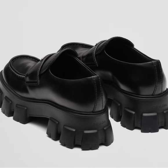 Prada Monolith Brushed Leather Loafers size 39 NWT - Picture 4 of 4